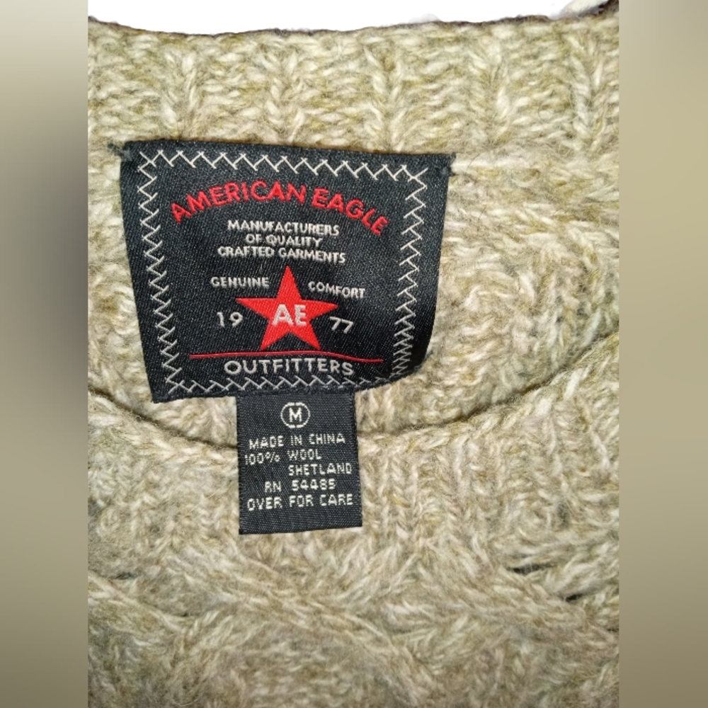 Vintage American Eagle Wool Sweater size Medium    46 - Picture 2 of 11